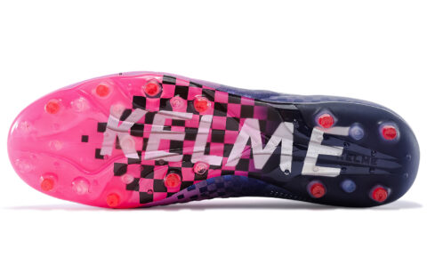 KELME Master 2.0 MG Multi Ground Cushioning Slip Resistant Breathable Soccer Shoes Unisex Dark Blue Neon Pink