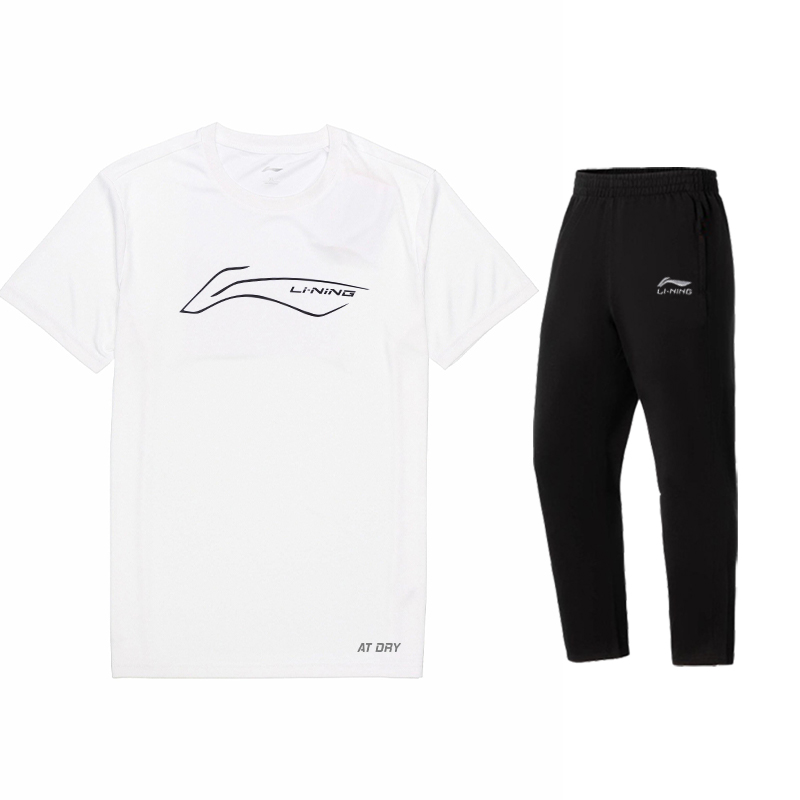 Li Ning Casual Sportswear Unisex Two Piece Set Black, White, Blue