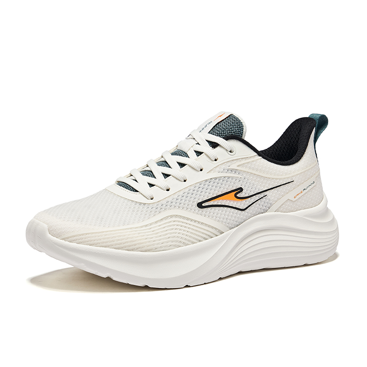 Erke Cushioning Abrasion Resistant Rebound Low top Casual Running Shoes Men’s Microcrystal White Green