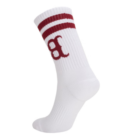 MLB Boston Red Sox Crew Socks Unisex 1 Pack Burgundy