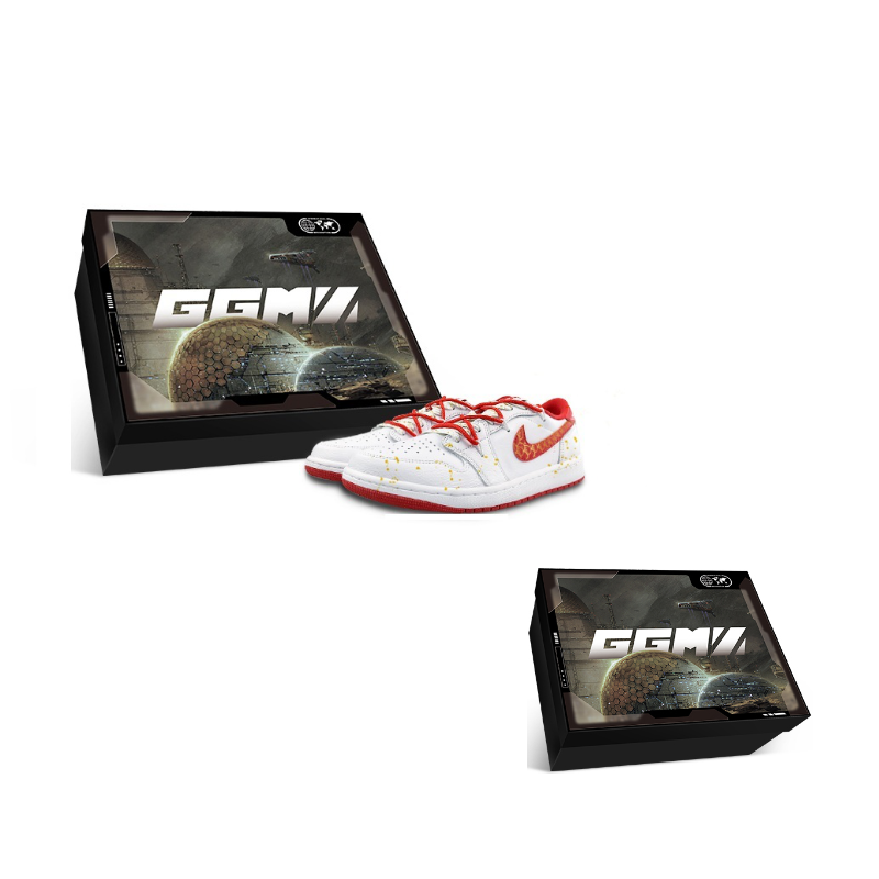 Jordan 1 Breathable Low top Vintage Unisex White Pink