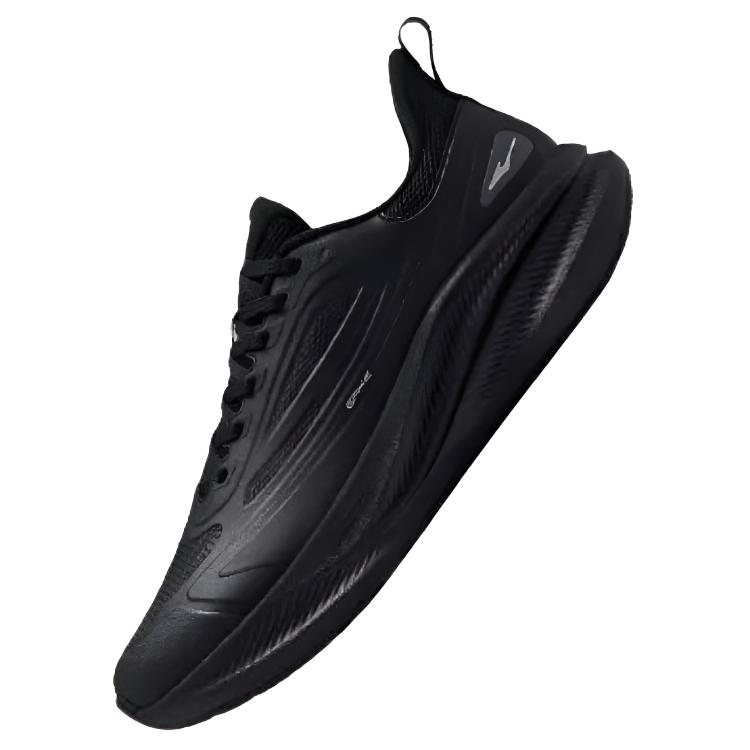 Erke Cushioning Abrasion Resistant Cushioning, Wear Resistant Low top Casual Running Shoes Men’s Jet Black