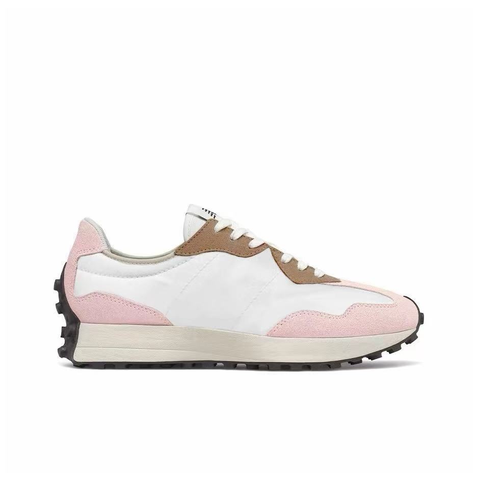New Balance NB 327 Cushioning Abrasion Resistant Coverage Support Thermal Low top Running Shoes Unisex Pink