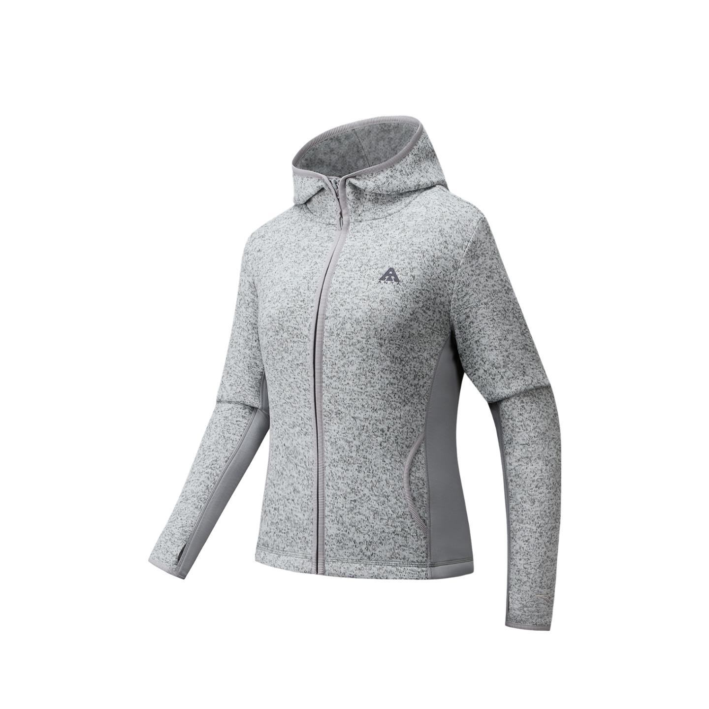 Anta Outdoor Collection Liner Coat, Thick Needle Fleece Garment Women’s Star Gray Heather Gray