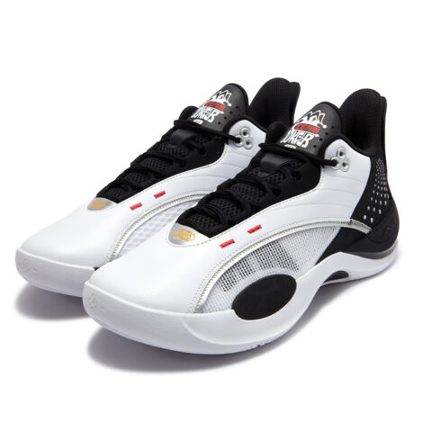 361° Cushioning Slip Resistant Abrasion Resistant Low top Basketball Shoes Men’s White Black