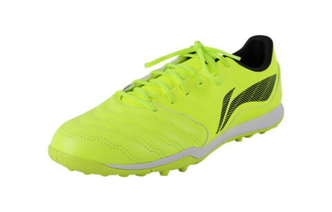 Li Ning TF Turf Cushioning Slip Resistant Abrasion Resistant Soccer Shoes Men’s Neon Green