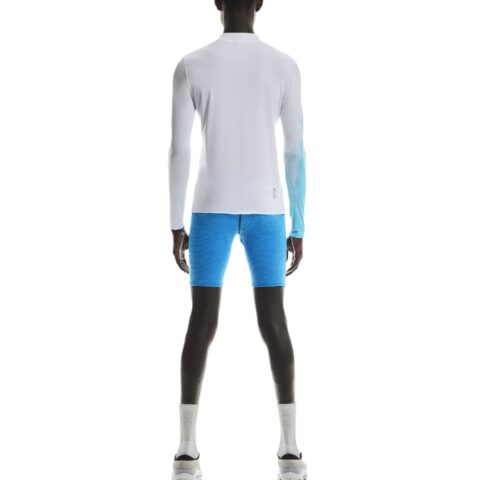 On Pace Running T Shirts Men’s White | Sky Blue Moderate