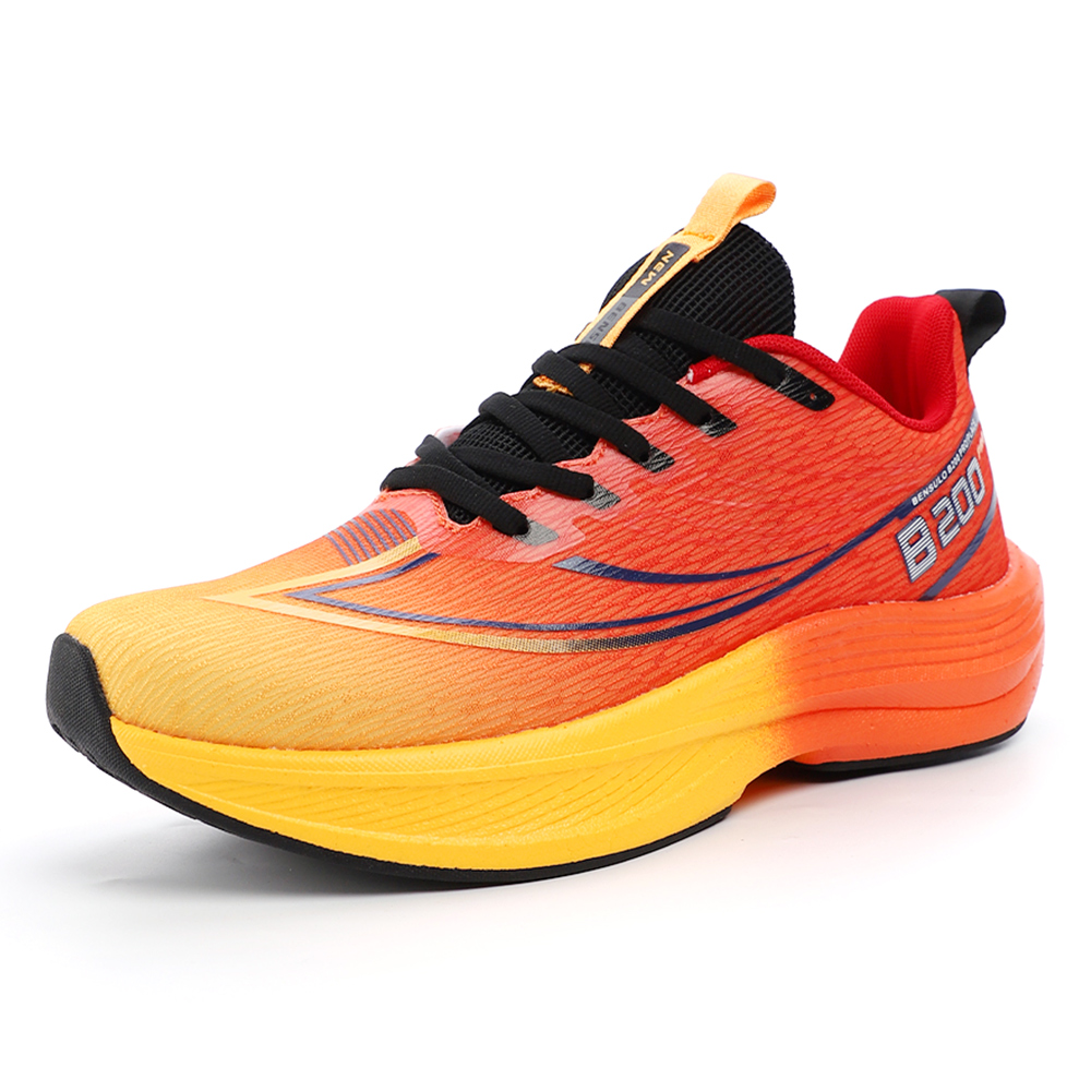 BIANSULONG Running Shoes Men’s Low Top Fiery Orange