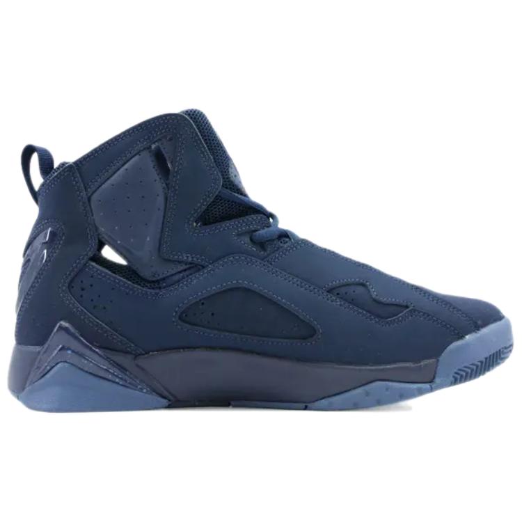 Jordan True Flight Abrasion Resistant High top Vintage Basketball Shoes Men’s Dark Blue