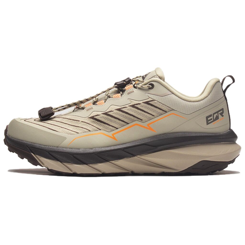 Erke Cushioning Abrasion Resistant Slip Resistant Low top Trail Running Shoes Men’s Brown Pine Tea Brown