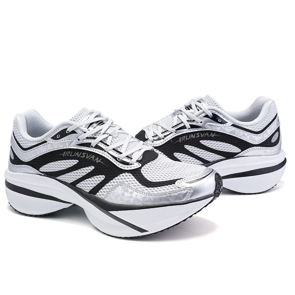 IRUNSVAN Low top Running Shoes Unisex Space Silver Smoke Gray