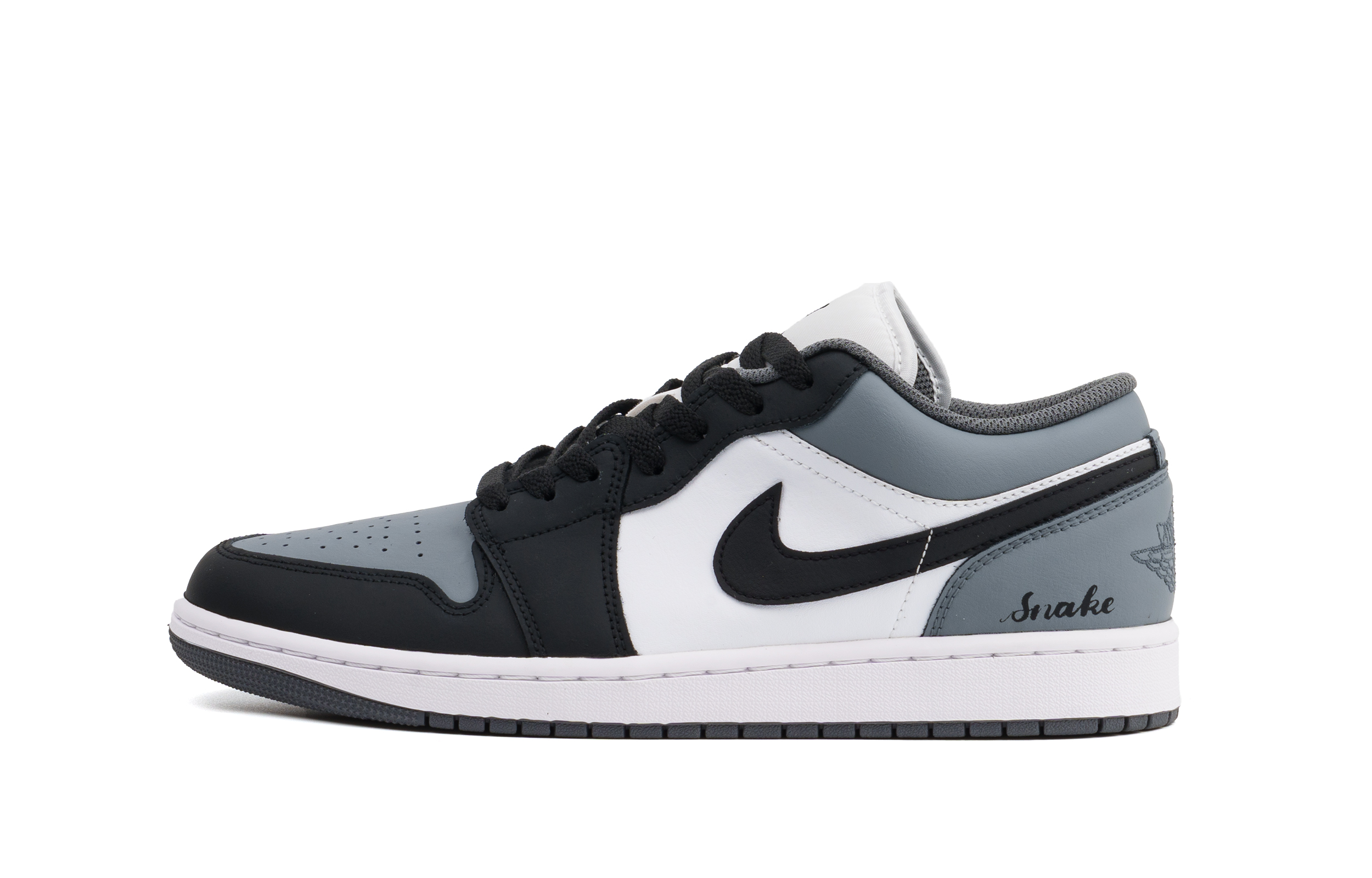 Jordan Air Jordan 1 Low top Vintage Basketball Shoes Unisex Black Gray