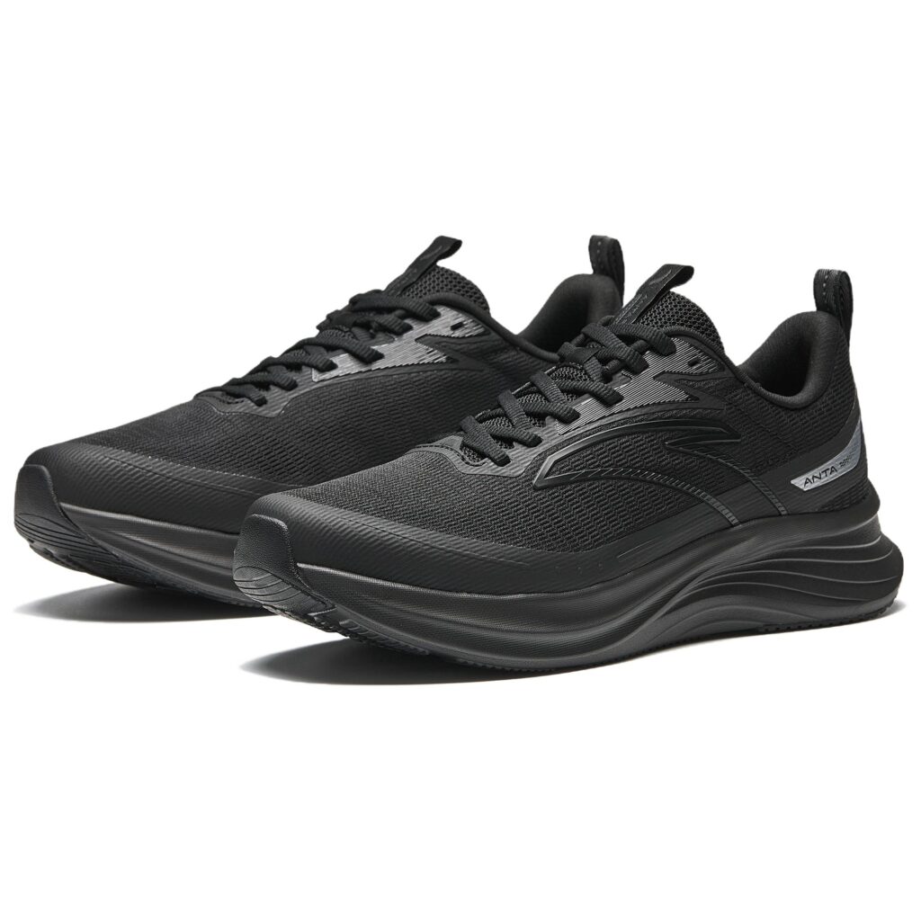 CHAOJIANTA Cushioning Rebound Cushioning Rebound Low top Training Running Shoes Men’s Basic Black
