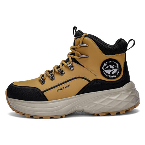 JEEP SPIRIT Cushioning Abrasion Resistant Coverage Lightweight Thermal Height Increasing High top Outdoor Shoes Men's