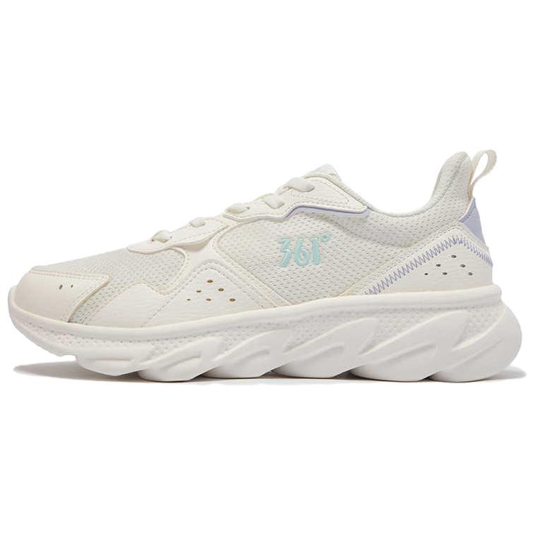 361° Fashion Trend Cushioning Breathable Lightweight Low top Casual Training Sprint Running Shoes Women’s Beige Purple