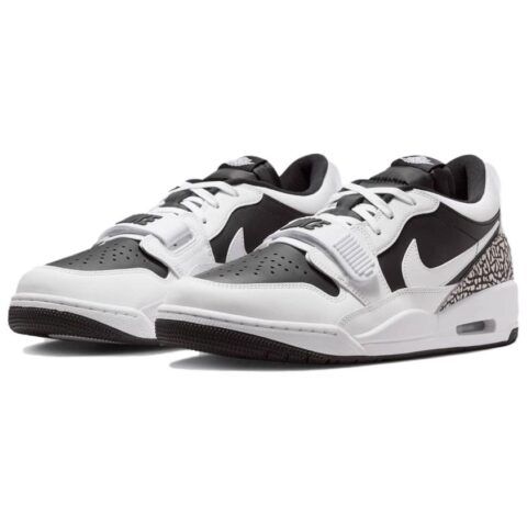 Jordan Legacy 312 Leather Low top Vintage Basketball Shoes Unisex White Black