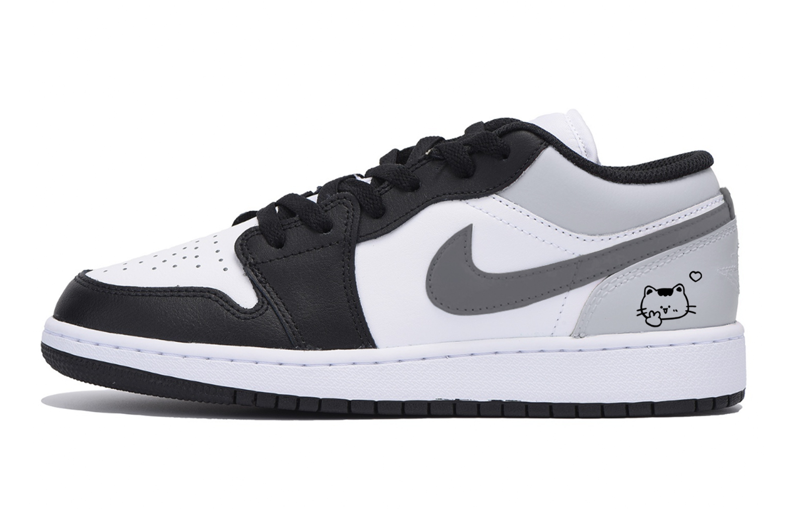 Jordan Air Jordan 1 Abrasion Resistant Low top Vintage Basketball Shoes Men’s Dark Gray