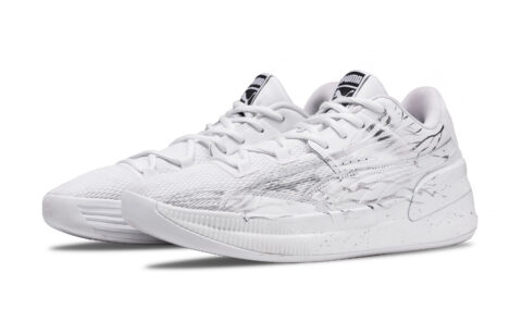 PUMA Clyde Hardwood Abrasion Resistant Low top Basketball Shoes Unisex Silver