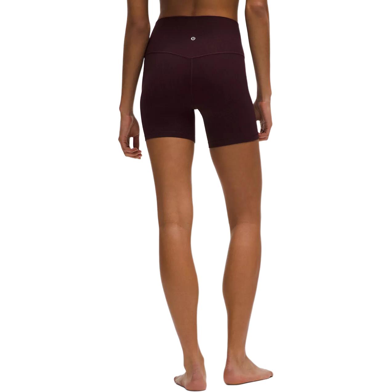 Lululemon Align Yoga Shorts 6′ Women’s Linear Wordmark Goodnight Plum Multi