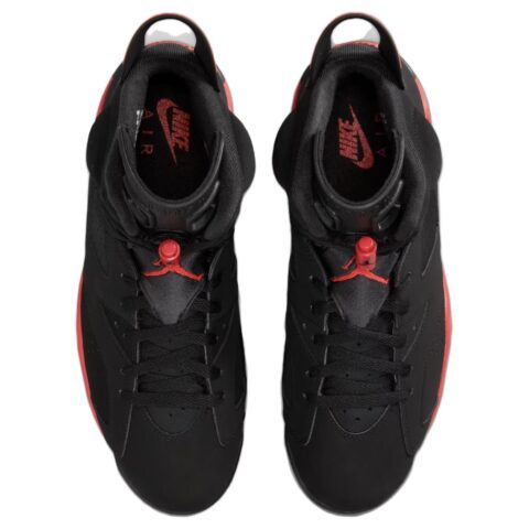 Jordan Air Jordan 6 High top Vintage Basketball Shoes Unisex Black Red