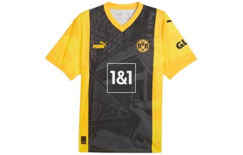 PUMA Soccer Jersey Men’s Black Yellow
