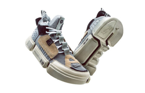 Li Ning Way Of Wade Mesh Slip Resistant Abrasion Resistant Mid top Vintage Basketball Shoes Women’s Beige Blue Gray