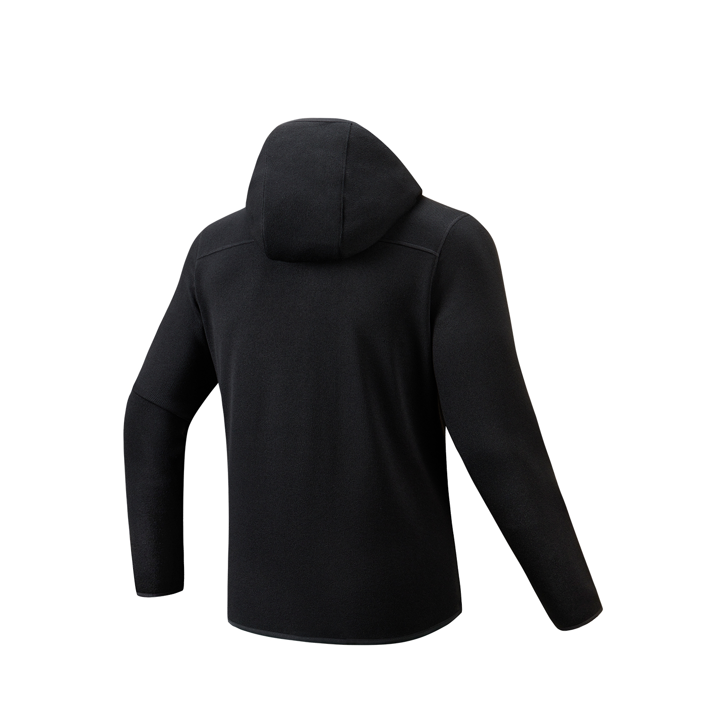 Anta Outdoor Collection Hooded, Liner Coat, Thick Needle Fleece Garment Men’s Basic Black Heather Gray