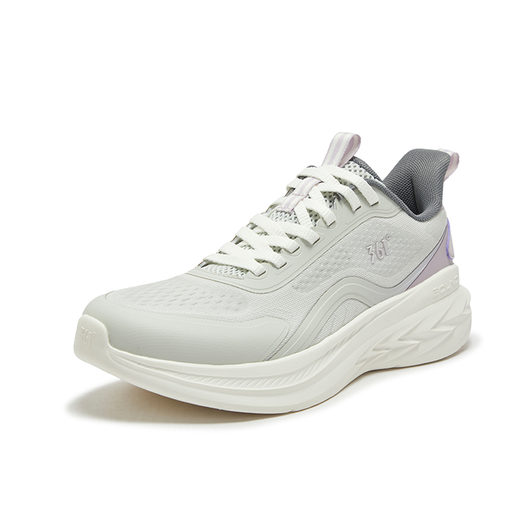 361° Flying Feather 3.0 Abrasion Resistant Breathable Slip Resistant Low top Running Shoes Women’s Beige Purple