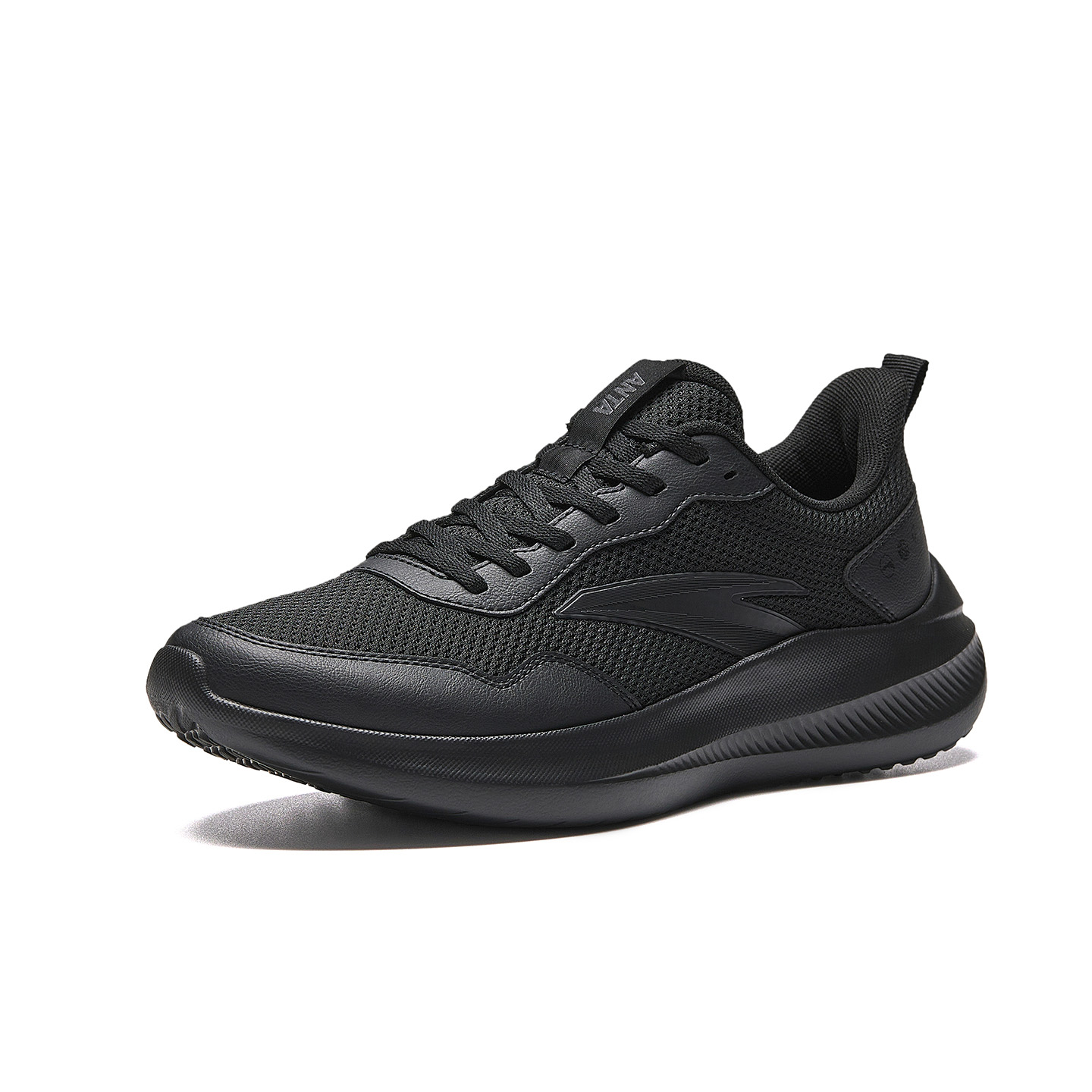 Anta Cushioning Slip Resistant Breathable City Commuting Running Shoes Men’s Basic Black