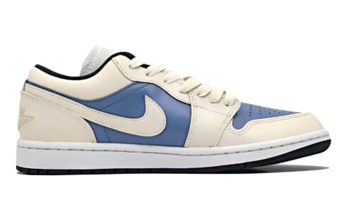 Jordan Air Jordan 1 Panda, Arctic Night Abrasion Resistant Low top Vintage Basketball Shoes Unisex Ecru