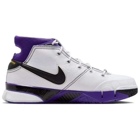 Nike Zoom Kobe 1 High top Vintage Basketball Shoes Men’s White Purple Black 2026 Edition