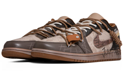 Jordan Air Jordan 1 Abrasion Resistant Breathable Low top Vintage Basketball Shoes Men’s Tan