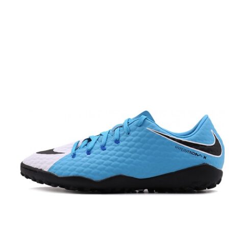 Nike Hypervenom Phelon TF Turf Cushioning Abrasion Resistant Cushioning, Wear Resistant Soccer Shoes Men’s Blue Black