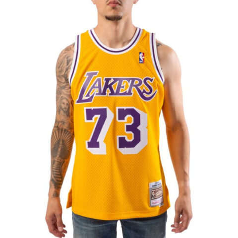 Mitchell & Ness Dennis Rodman Los Angeles Lakers 1998 99 Hardwood Classics Swingman Jersey