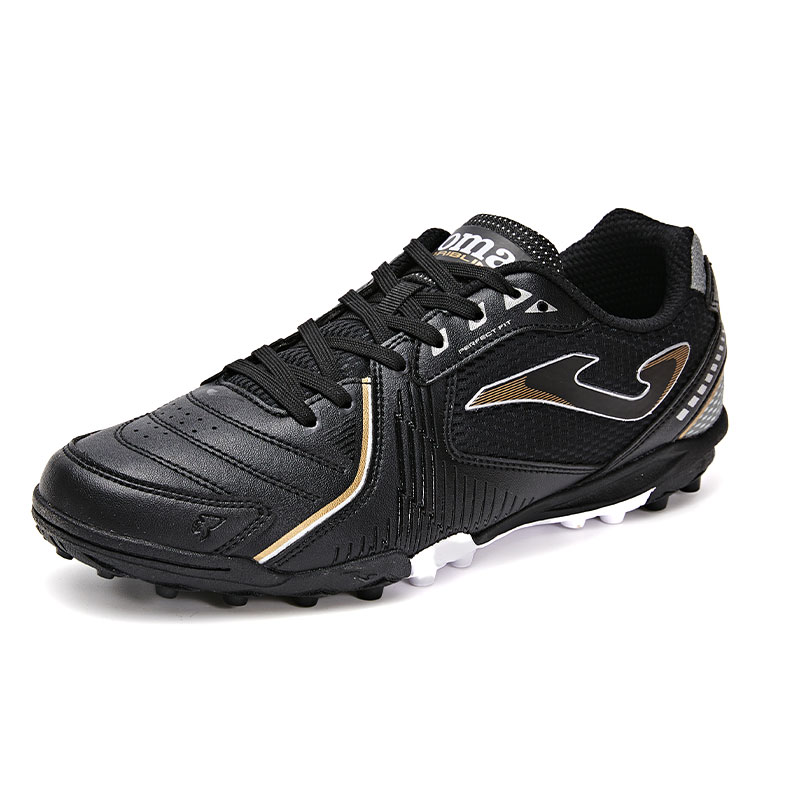 Joma Slip Resistant Abrasion Resistant TF Turf Synthetic Leather Soccer Shoes Men’s Black DRIBLING