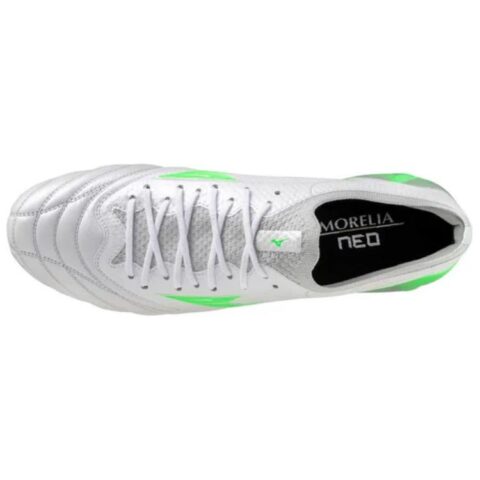Mizuno Morelia Neo 4 Cushioning, Wear Resistant Soccer Shoes Unisex White