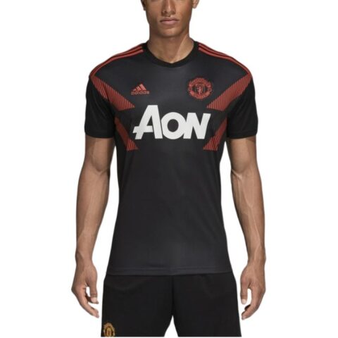 Adidas Manchester United Soccer Jerseys Men’s Black Moderate Straight Fit