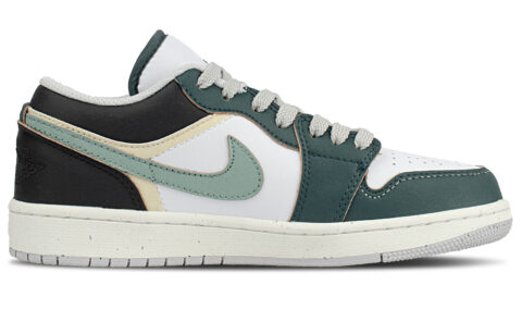 Jordan Air Jordan 1 Low top Vintage Basketball Shoes Unisex Olive Green
