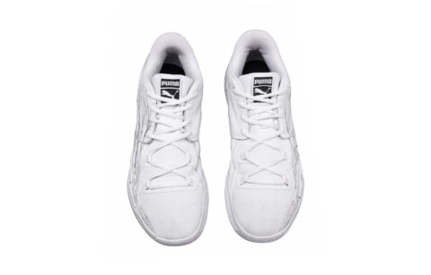 PUMA Clyde Hardwood Abrasion Resistant Low top Basketball Shoes Unisex Silver
