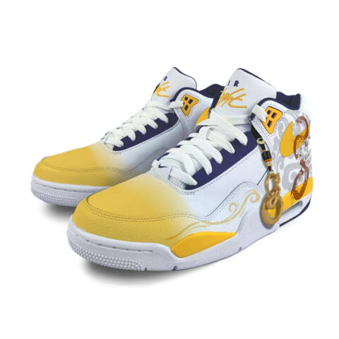 Nike Flight Legacy Leather Cushioning Slip Resistant Abrasion Resistant Mid top Vintage Basketball Shoes Men’s