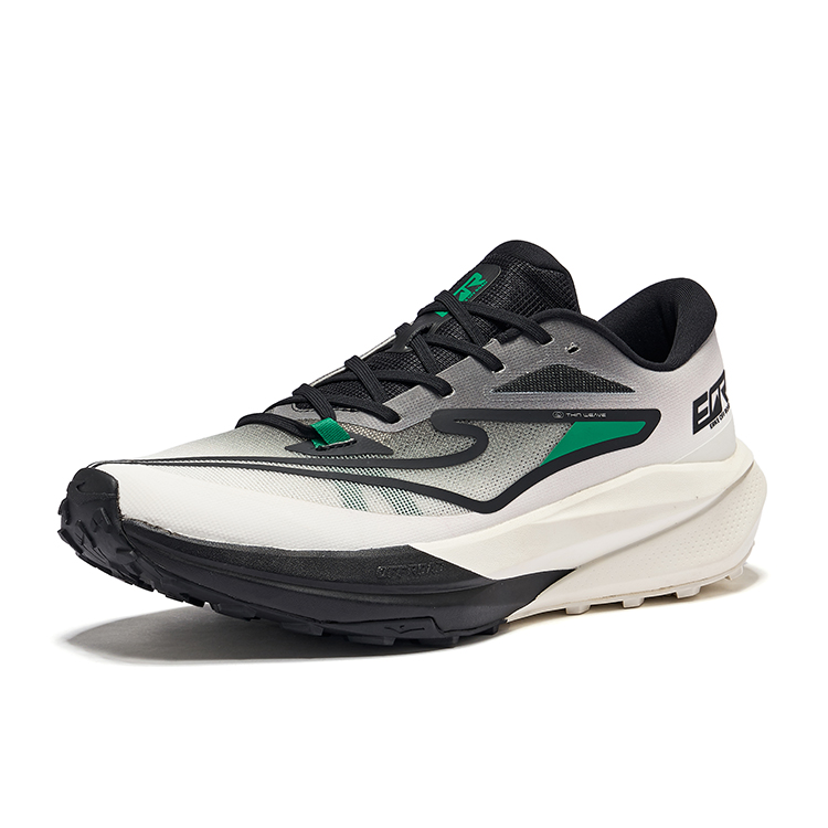 Erke Slip Resistant And Abrasion Resistant Coverage Low top Running Shoes Men’s Microcrystal White Jet Black