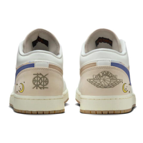 Jordan Air Jordan 1 Vintage Basketball Shoes Unisex Low Top White/Brown