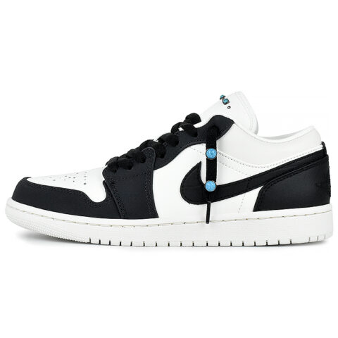 Jordan Air Jordan 1 Abrasion Resistant Low top Vintage Basketball Shoes Men’s Black White