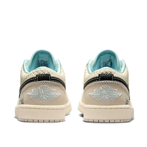 Jordan Air Jordan 1 Cushioning Slip Resistant Low top Vintage Basketball Shoes Women’s Beige Brown