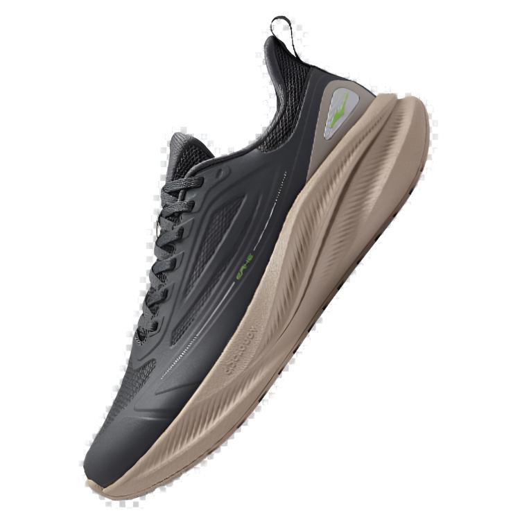 Erke Abrasion Resistant Breathable Abrasion Resistant Breathable Low top Casual Running Shoes Men’s Black Gray