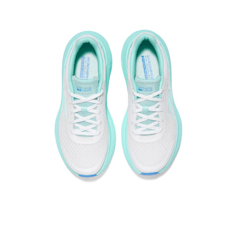 Skechers Zongyun Cushioning Abrasion Resistant Breathable Height Increasing Running Shoes Women’s White Blue
