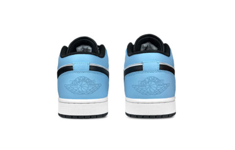 Jordan Air Jordan 1 Miami Abrasion Resistant Low top Vintage Basketball Shoes Unisex Sky Blue