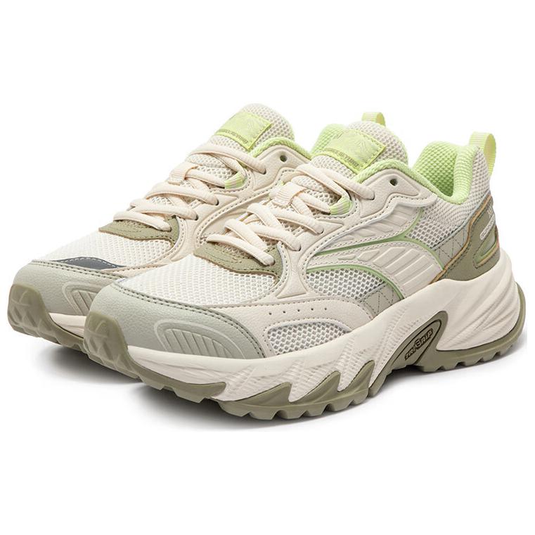 361° Slip Resistant Abrasion Resistant Low top Casual Running Shoes Women’s Beige Green