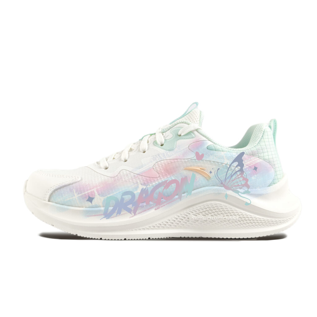 Anta Slip Resistant, Abrasion Resistant, Rebound Casual Sprint Running Shoes Women’s White