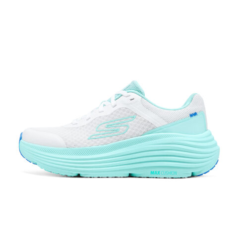 Skechers Zongyun Cushioning Abrasion Resistant Breathable Height Increasing Running Shoes Women’s White Blue